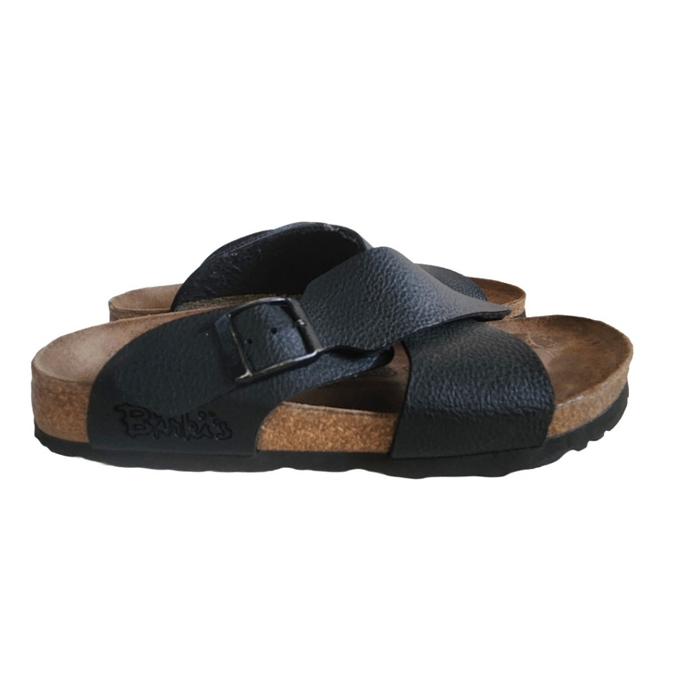 Birkenstock Birki's Dijon Black Crossover Sandals (7) - Picture 3 of 9